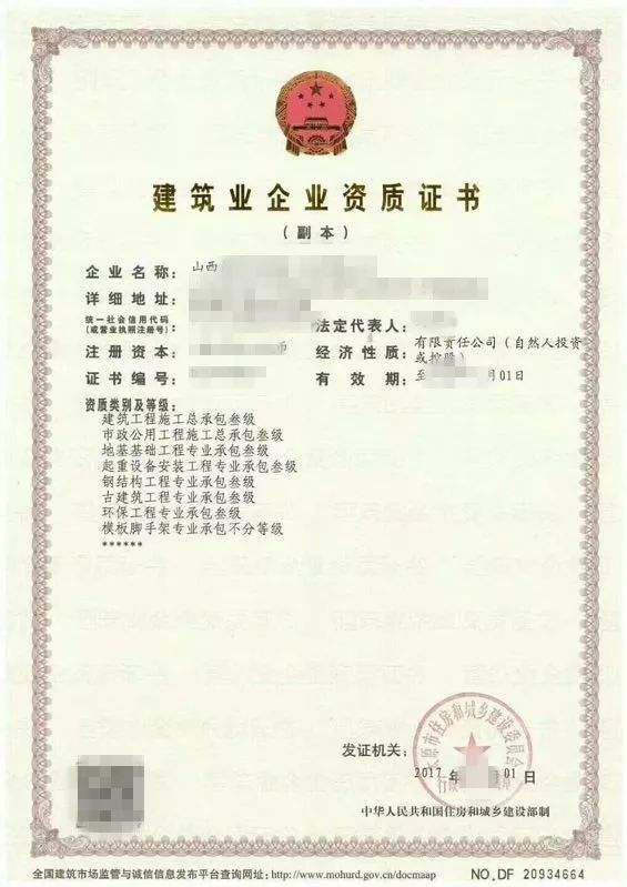 公司荣誉资质证书